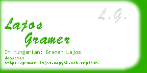 lajos gramer business card